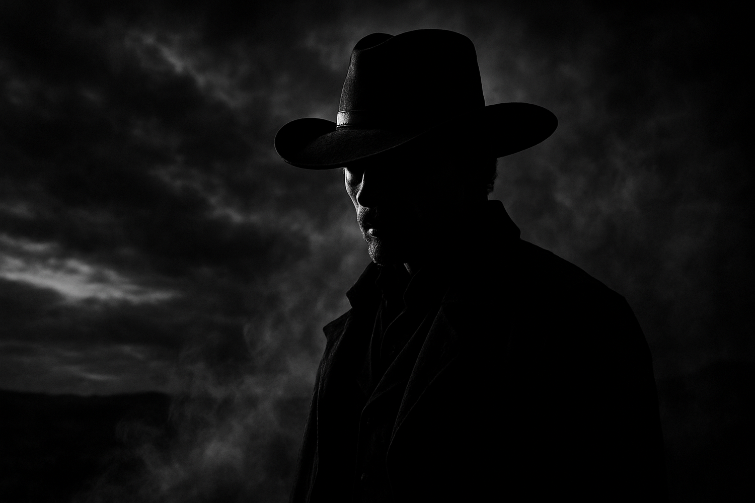 I want it more black and white mystery cowboy vibe